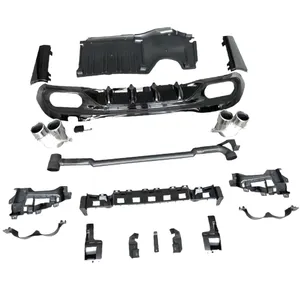 Difusor de parachoques trasero con puntas de escape para Mercedes Clase C W206 C43 AMG C200 W206 Kits de carrocería