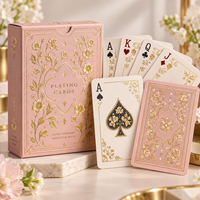 Jeu de cartes de luxe personnalisé et écologique, jeu de poker avec estampage à chaud doré, boîte gaufrée, marque privée, jeu de cartes familial