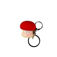 Porte-clés anti-stress en PVC en forme de champignon abstrait, petit pendentif, breloque pour sac à dos ou voiture - Gadget créatif anti-stress