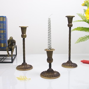 Gold Tall Candle Holder Set Iron <b>Candlestick</b> Ornament Wedding Centerpiece Table Decorations - Product Image 3
