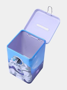 Tirelire en métal personnalisée pour enfants, boîte de rangement en fer blanc, coffre-fort à monnaie, vente en gros - Product Image 2