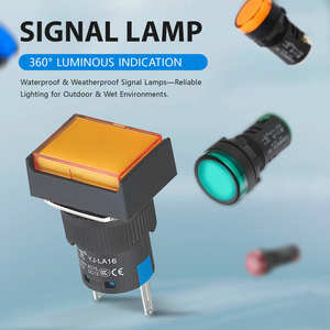 16 मिमी आयत प्लास्टिक सिग्नल इंडिकेटर पिन टर्मिनल सोल्डरिंग लैंप लाइट हाईट लाइट बड़े आकार की चिप नेतृत्व वाली - Product Image 3