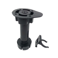 06.006 noir ABS plastique canapé jambe cuisine Cabine niveleur pieds réglables en plastique jambes en plastique pour meubles