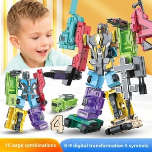 Venta al por mayor al por menor, <span class=keywords><strong>robot</strong></span> de juguete con símbolo transformador de gran número genuino transfronterizo, regalo educativo para niños, plástico ligero 1:5 - Product Image 2