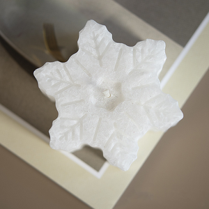 Creative Simple Christmas Snow <b>Flower</b> Scented <b>Candle</b> Christmas Party Snow Soy Wax <b>Candle</b> - Product Image 5