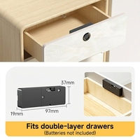 Serrure de tiroir biométrique à empreintes digitales, 16-19mm, remplacement sans clé, serrure électronique intelligente pour armoire, armoire à dossiers