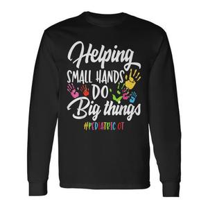 ช่วยเหลือมือเล็กๆ ให้ทำสิ่งสำคัญได้ เสื้อยืดแขนยาวสำหรับเด็ก คอกลม พิมพ์ลายดิจิทัล สำหรับเด็กผู้ชายและเด็กผู้หญิง - Product Image 1