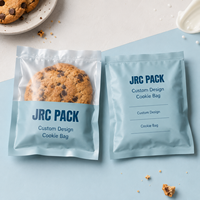 Emballage personnalisé pour biscuits, sachet individuel pour biscuits, emballage en plastique mat thermoscellable avec fenêtre transparente