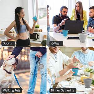 Taza de Café Plegable Retráctil Libre de BPA, Taza de Camping Plegable de Silicona con Tapas, Taza de Viaje Plegable de Silicona - Product Image 6