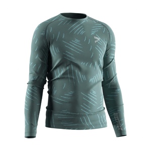 High Quality Sports Fitness Clothes Gym Wear Custom Team Sport T-<b>Shirt</b> Jersey Orange <b>Compression</b> <b>Shirts</b> Long Sleeves for Men - Product Image 3