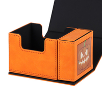 Henwei H06 100 cartes OEM/ODM – Étuis de protection en cuir PU premium pour jeux de société et boîte de rangement pour cartes à collectionner avec logo personnalisé