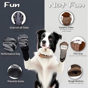 Chaussettes antidérapantes pour chiens de Yiwu en gros : protège-pattes doux et adhérents pour empêcher de lécher les pattes, chaussettes pour animaux de compagnie avec grip - Product Image 6