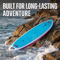 Planche à pagaie gonflable durable, planche SUP portable à 3 ailerons, planche à pagaie pour la famille, pour la navigation sur le lac, la rivière et la mer