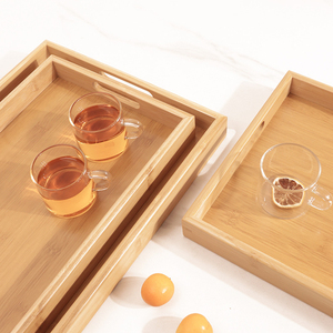 Plateau en bambou plateau à thé <span class=keywords><strong>rectangulaire</strong></span> en bois massif assiette à pain japonaise écologique Kung Fu tasse à eau ensemble de <span class=keywords><strong>vaisselle</strong></span> domestique - Product Image 5