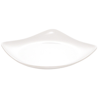 Plaque chauffante pour salade plate de riz en mélamine en plastique de forme carrée écologique pour restaurant