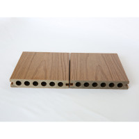 Planches de terrasse en composite WPC co-extrudé, modernes, solides, lisses, résistantes, pour l'extérieur