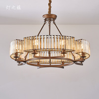 Luminaire de salon rétro américain, lustre de hall en cristal français, lustre de lit Maillard, lampe de salle à manger de luxe