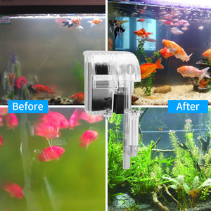 <span class=keywords><strong>Filtre</strong></span> <span class=keywords><strong>externe</strong></span> mural avec pompe à oxygène et coton filtrant pour aquariums et petits terrariums de tortues, traitement du film gras - Product Image 4