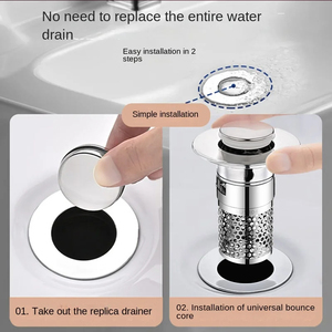Moderno Universal Anti-olor Core Push <span class=keywords><strong>Lavabo</strong></span> Accesorios de baño Escurridor de piscina de acero inoxidable - Product Image 5