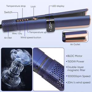New đa Styler Bụi phong cách Hot Air Styler tốc độ cao bndc1600w ướt để khô không khí thẳng tóc ép tóc với không khí - Product Image 6