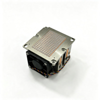 Refroidisseur de processeur de serveur actif 205W 2U LGA3647-S82, carte mère carrée, 4 caloducs en cuivre, plaque de base en cuivre, dissipateur thermique à ailettes en aluminium