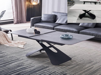 Ensemble de table à manger ronde de luxe extensible en céramique, mobilier de salon moderne et luxueux