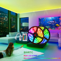 Kit de bandeaux LED RVB réglables flexibles, étanches IP65, 5m 10m, DC12V, 150 LED SMD5050, avec application Wifi et télécommande