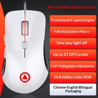 Ratón para Juegos con Cable YINDIAO G402, 6400DPI Ajustables, 7 Botones Programables, Retroiluminación RGB, Clic Mecánico, Ergonómico para PC Gamer