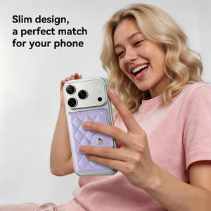 Funda Protectora para Teléfono de Cuero Acolchado con Tapa Magnética, Ranuras para Tarjetas y Soporte - Product Image 4