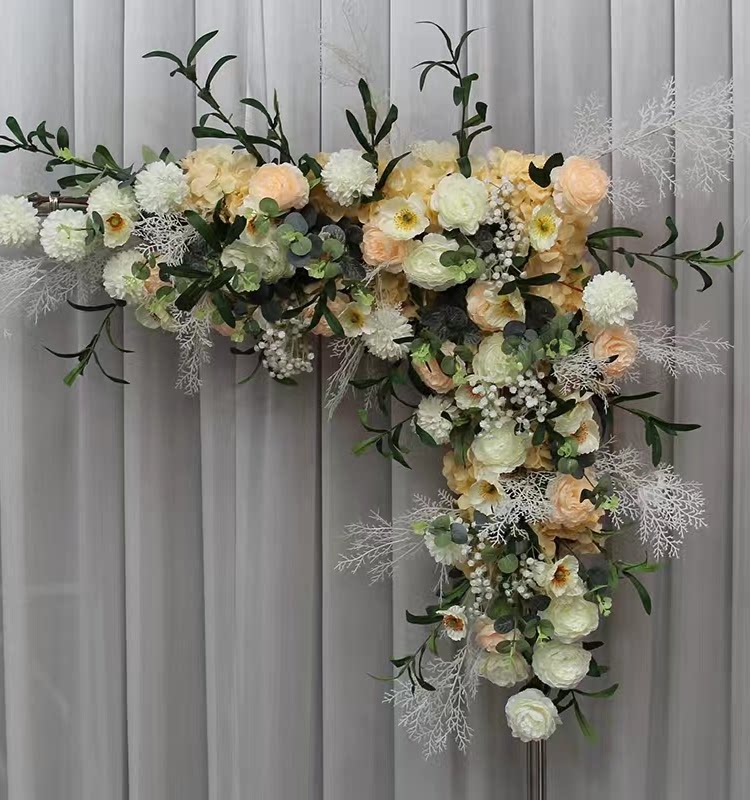 Champagne-colored-style b-triangular flower-1m1m