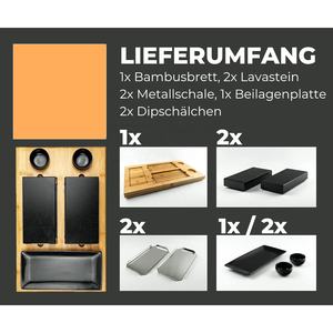 Plaque de cuisson en pierre pour grillades, planche en bambou, steak sur pierre, ensemble complet de <span class=keywords><strong>raclette</strong></span> avec 8 pièces |   Usine Homex_BSCI - Product Image 2