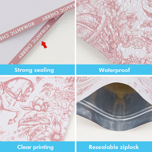 Bóng biểu tượng tùy chỉnh kim loại nắp kéo nhôm lá Ziplock túi cho quần áo T-shirt đồ lót quần áo đóng gói túi nhựa - Product Image 6