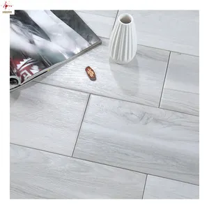 15 x90 Chinese new style practical rustic floor ceramic wood tiles gray design Non slip deck wood tile flooring