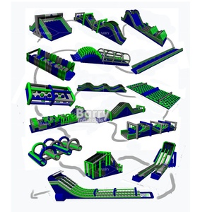 Thiết kế mới ngoài trời <span class=keywords><strong>5K</strong></span> chạy tùy chỉnh thư bị trả lại thổi lên chướng ngại vật nhảy xung quanh <span class=keywords><strong>5K</strong></span> Inflatable Combo trở ngại khóa học để bán - Product Image 5