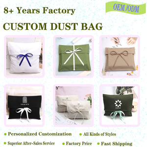 Oem/ODM sang trọng Muslin bông phong bì túi vải bông in logo thêu Muslin Pouch quần áo Quà Tặng giày đóng gói túi bụi - Product Image 5