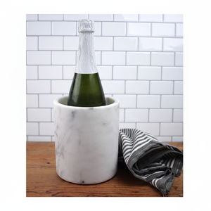 ตู้แช่ไวน์หินอ่อนเก็บความเย็นหินอ่อนผนังสองชั้นสำหรับงานหัตถกรรมสีขาว - Product Image 1