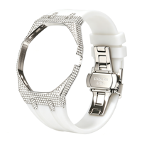Maßgefertigtes Luxus-Moissanit-Diamant-Metallgehäuse für AP Swatch Montre Royal Pop-Gehäuse für AP Royal Pop-Armband für AP Royal Pop SWatch