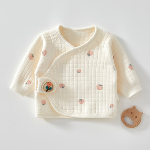 Chemisier mi-long pour nouveau-né en pur coton, classe A, 0-3 mois, printemps-automne, chaud, unisexe - Product Image 1
