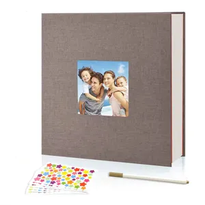 Venta al por mayor álbum de recortes Lino 4x6 foto boda bebé álbum de fotos libro impresión imágenes ilustraciones postales regalo de Navidad