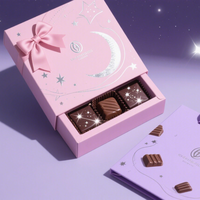 Boîte cadeau rigide avec logo personnalisé, estampage holographique, ruban en satin, pour chocolats, bonbons et cadeaux de la Saint-Valentin, vente en gros