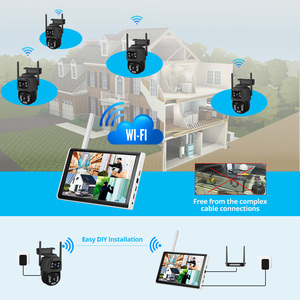 Système NVR <span class=keywords><strong>KERUI</strong></span> 10,1 pouces 8 canaux avec écran, caméra extérieure sans fil WIFI 6MP, réseau PTZ NVR, sécurité domestique IP66, suivi de mouvement - Product Image 4