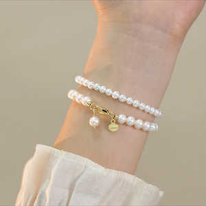 WENCHI Natural Freshwater Pearl <b>Bracelet</b> 400g <b>Stacked</b> Jewelry Design - Product Image 3