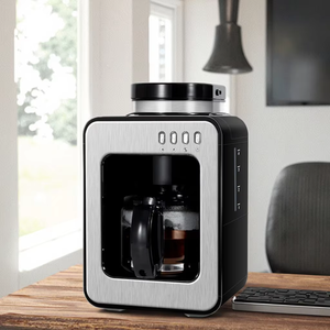 <span class=keywords><strong>Cafetera</strong></span> de <span class=keywords><strong>goteo</strong></span> de 4 tazas Molinillo integrado Intensidad ajustable Preparación rápida Preservación del calor <span class=keywords><strong>Filtro</strong></span> <span class=keywords><strong>permanente</strong></span> antigoteo - Product Image 5