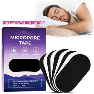 Bandes <span class=keywords><strong>de</strong></span> sommeil hypoallergéniques sur mesure à faible MOQ, ruban adhésif médical pour la bouche, bande adhésive noire pour la bouche des enfants pour dormir, écologique - Product Image 1