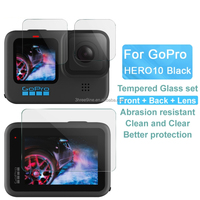 Protection d'écran en verre trempé HD transparent 2.5D 9H 0.33mm 3D Radius pour GoPro 9/10/11/12