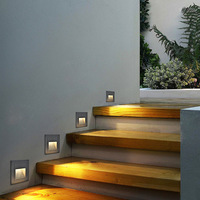 Lampes murales d'extérieur IP65 LED 2W 3W 5W Lumières encastrées pour marches d'escalier et coins avec corps en aluminium