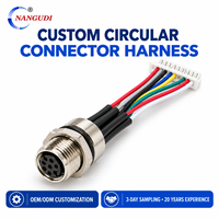 Connecteur circulaire M8 étanche IP67 en PVC isolé, faisceau de câblage 5 broches, montage sur panneau, assemblage de câbles pour automobile