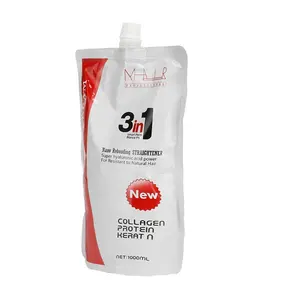 OEM &ODM anti frizz hair rebonding keratin cream 3 in 1 for salon heir perm lotion straightening professional
