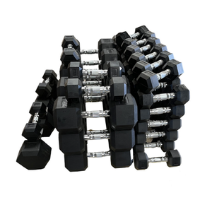 Haltères Hexagonaux <span class=keywords><strong>de</strong></span> Fitness Personnalisés pour Gymnastique à Domicile en Gros, Poids Libres en Caoutchouc - Product Image 2