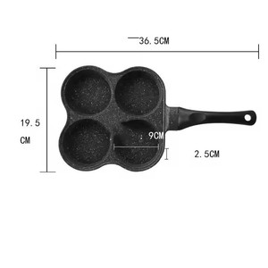 Huevo frito Hamburguesa Olla escalfada Desayuno Huevo Bola de masa hervida Sartén pequeña <span class=keywords><strong>Mini</strong></span> <span class=keywords><strong>molde</strong></span> antiadherente de cuatro agujeros - Product Image 1
